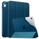 MoKo Hülle für iPad (A16) 11. Generation 11 Zoll 2025/10. Gen 10,9 Zoll 2022, iPad Hülle TPU Transluzent Matt Rückseite Cover mit Auto Schlaf/Aufwach Tablet Hüllen Schutzhülle mit Ständer, Kobaltblau