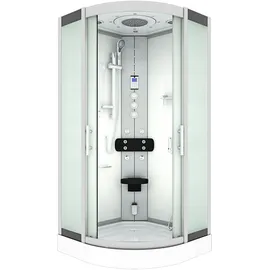 AcquaVapore Duschkabine Dusche D46-10M1-EC Komplettdusche Fertigdusche 90x90 cm - Weiß