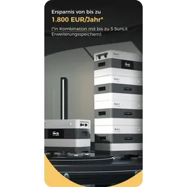 sunenergy xt Balkonkraftwerk 1600 W inkl. 4300 Wh B215 Speicher