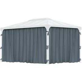 CANOPIA Vorhang-Set für Pavillon Martinique 1 Stück 4,20 x 2,17 m Grau