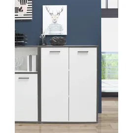 Forte Keflav Kommode 84,5 x 115,1 x 41,5 cm Weiß