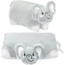 Brubaker Kuscheltierkissen Elefant 40 x 30 cm Grau
