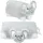 Brubaker Kuscheltierkissen Elefant 40 x 30 cm Grau