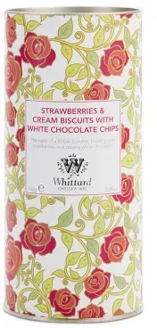 Keksen Whittard of Chelsea Strawberries & Cream With White Choc Chips, 150 g