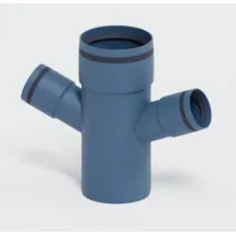 POLOPLAST Polo Kal Xs Doppelabzweig Dn 90/50/50, 67,5 Grad, Horizontal