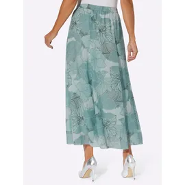Classic Basics A-Linien-Rock Damen Floral Blau/Mint 21