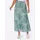 Classic Basics A-Linien-Rock Damen Floral Blau/Mint 21