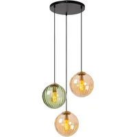 LUCIDE Monsaraz 3-flg. Ø 35 cm Grün