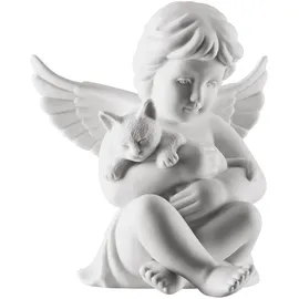 Rosenthal Engel klein Weiß matt Engel mit Katze