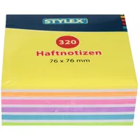 Stylex Haftnotizen, Neon, 76 x 76 mm, 320 Blatt