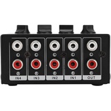 Stereo-Mixer, Passiv, 4 Kanäle, Audio-Line, Mini-Cinch, Tragbar, für Computer, Telefon, Tablet