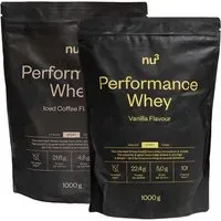 nu3 Performance Whey Café glacé + Vanille Poudre 2x1000 g