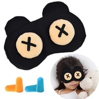 Schlafmaske, BSITSSS Schlafmaske Fraue Herren Kinder 3D Augenmaske, Schlafmaske Lustig Schlafbrille Sleeping Mask, Weiche und Atmungsaktive Licht Blockierende Schlafmasken mit Verstellbarem Riemen(B)