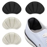 Sibba 2 Paar Fersenkissen Liner Einsätze Anti-Rutsch Schuhe Pads Selbstklebende Schuhe Ferse Blister Protektoren Fersengriffe für Schuhe Zu Groß (Schwarz/Nude)