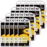 120x Duracell Activair Hörgerätebatterien Größe 10 Zink-Luft 1,45V