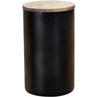 WENKO Vorratsdose »Mio«, (1 tlg.), Deckel aus FSC® zertifiziertem Akazienholz, schwarz