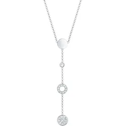 Elli Y-Kette Kreise Kristalle 925er Silber silberfarben Damen 