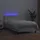 vidaXL Boxspringbett mit Matratze & LED Weiß 90x200 cm Kunstleder