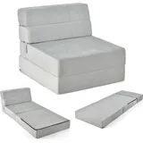 3 in 1 klappbares Schlafsofa, Klappmatratze, Schaumstoff extra dick (15cm), Sofabett, Bodenmatratze, Faltmatratze, Gästematratze mit abnehmbarem &