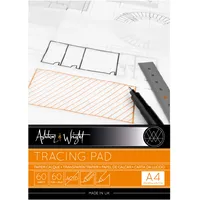 Ashton and Wright - A4 Transparentblock – 60 g/m2 Papier – 60 Blatt AW-TP-A4