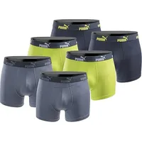 Puma Boxershorts 6er Pack Blau / Gelb / Mehrfarbig XL