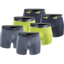 Puma Boxershorts 6er Pack Blau / Gelb / Mehrfarbig XL