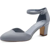 TAMARIS Damen Pumps mit Blockabsatz, blau, 38 EU