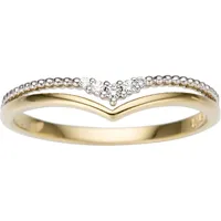 Firetti Diamantring »Zweifarbig, ca. 3,5 mm breit«, mit Brillanten Ringe, 47314413-17 goldfarben P2 = erkennbare Einschlüsse,