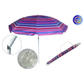 Ellug gestreifter Sonnenschirm 180 x 180 cm Pink