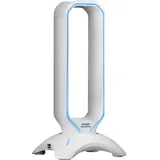 Mars Gaming MHHXW, Gaming Headset Stand RGB Flow + 2x USB 2.0, Weiß