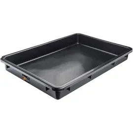 VIGOR Auffangwanne Kunststoff 80 x 52 x 10 cm schwarz/transparent