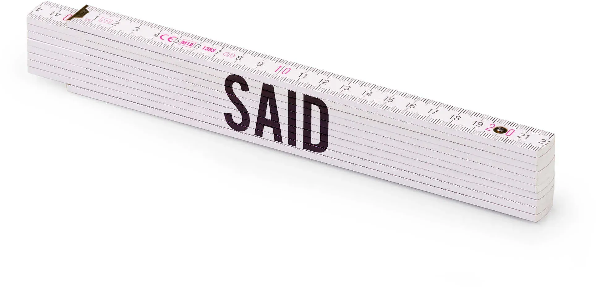 Personalisierter Zollstock | Metrie 2m Block 52 | mit männlichen Namen Name: Said