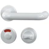 Alpertec WC-Rosettengarnitur Wanda Kunststoff weiß rund