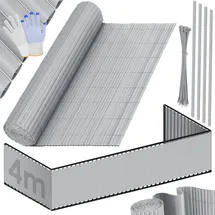 Kesser Balkonverkleidung 80 x 300 cm Hellgrau PVC