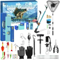 Angel Adventskalender 2025 Männer,24 Tolle Premium Angelköder Set,Angelkalender Angelzubehörs Sets,Fisching Weihnachtskalender 2025 Herren Kreativ