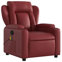 vidaXL Massagesessel Weinrot Kunstleder 94,5 x 100 x 0 cm Rot mit Fernbedienung
