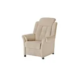 Polstermöbel Oelsa Fernsehsessel Andorra Mikrofaser 87 x 108 x 110 cm Beige mit Rollen