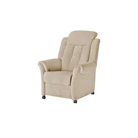 Polstermöbel Oelsa Fernsehsessel Andorra Mikrofaser 87 x 108 x 110 cm Beige mit Rollen