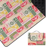 Outplea Boho Picknickdecke Wasserdicht Faltbar, 200x200cm Tragbare Strandmatte Ethnisch Maschine Waschbar, Große Outdoor Decke für Camping Reisen Wandern, Aztekisch