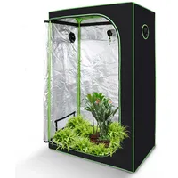 EINFEBEN Grow Zelt, Grow Tent 120x60x180cm, Growschrank für Homegrow, Indoor Anbauzelt, Growroom, Lichtdicht und Wasserdicht Pflanzzelt, Zuchtzelt Schwarz Grün