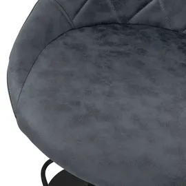 ML-Design Barhocker 4er Set Bezug aus Kunstleder Anthrazit Gepolsterter Barstuhl