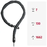 ABUS Adapter Chain Superior 7KS/130 Schwarz Rahmenschlosskette