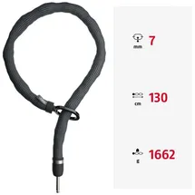 ABUS Adapter Chain Superior 7KS/130 Schwarz Rahmenschlosskette