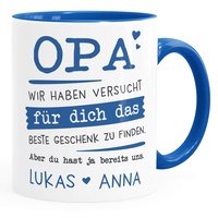 SpecialMe® Tasse personalisiertes Geschenk Spruch Papa/Mama/Oma/Opa Wir habe versucht für dich das beste Geschenk zu finden. anpassbare Namen Opa - 2+ Namen inner-royal Keramik-Tasse