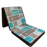 Goliez Klappmatratze 3-teilige Faltmatratze Gästematratze, Schaumstoff Matratze, Klappbar, Faltbare Kamping Bett, Waschbar Bezug (Braun, Einzel190x60x7cm)