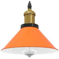 VidaXL Pendelleuchte Höhenverstellbar E27 Orange Glänzend Ø22cm Metall