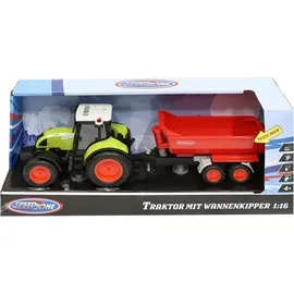 Vedes Speedzone Traktor mit Wannenkipper, Licht & Sound, Friktion