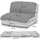 Mendler Schlafsessel HWC-E68, Schlafsofa Funktionssessel Klappsessel Relaxsessel, Stoff/Textil - gelb