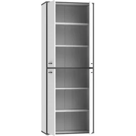 Forte Keflav Aktenschrank 84,5 x 41,5 x 226,4 cm weiß