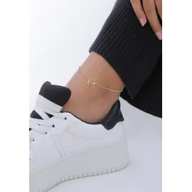 Elli Fußschmuck Damen Fußkettchen Anker Maritim in 925 Sterling Silber vergoldet